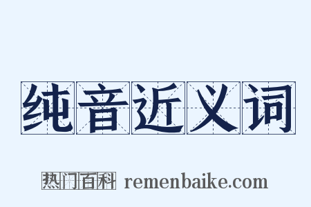 纯音近义词是什么意思的图片